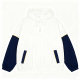 Cream & Navy Hooded Track Jacket